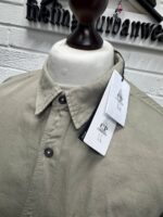 CP Company 207A Cotton/Linen overshirt in Vintage Khaki / 327  •  XXL. / P2P 26”. - Image 4