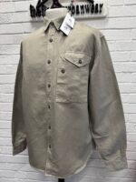 CP Company 207A Cotton/Linen overshirt in Vintage Khaki / 327  •  XXL. / P2P 26”. - Image 5