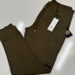 CP COMPANY 100B JOGGING PANT IN COTTON DIAGONAL FLEECE - IVY GREEN  / 683
