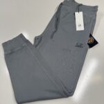 CP COMPANY 100B JOGGING PANT IN COTTON DIAGONAL FLEECE - BLUE DOVE GREY / 872