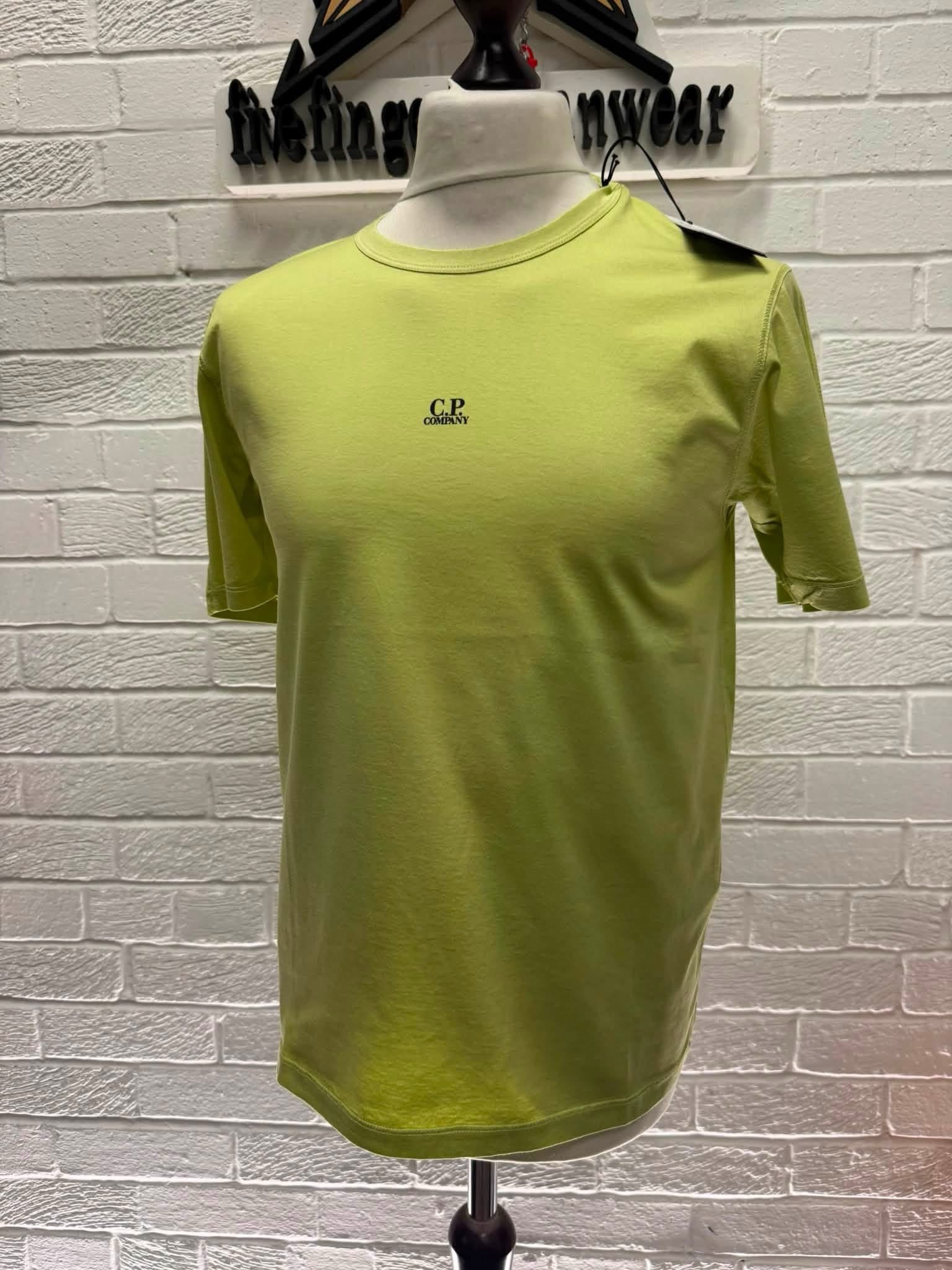 img_9585-4 CP Company 088A Mercerized Light Jersey 70/2 T-Shirt -Green - XS. / 18.5” P2P - Image 1