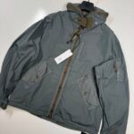 CP Company 297A Flatt Nylon Cuff Logo Jacket in DK grey / 935  -    XL / P2P 24.5”