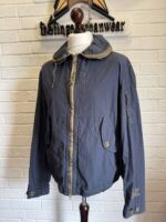 CP Company 297A Flatt Nylon Cuff Logo Jacket in India ink blue  -   Large / P2P 22.5” - Image 6