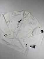 CP COMPANY 128A ORGANIC GABARDINE OVERSHIRT IN WHITE - Image 4