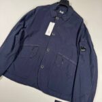 CP Company 021A FLATT NYLON  blazer Jacket in navy.