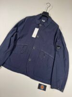 CP Company 021A FLATT NYLON  blazer Jacket in navy.