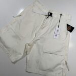 CP COMPANY METROPOLIS 010A HYST BERMUDA CARGO SHORTS IN WHITE