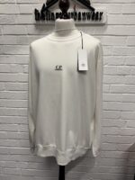 CP Company 162A Light Fleece Sweatshirt in White   - XXXL / P2P 26.5” - Image 2