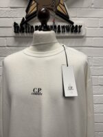 CP Company 162A Light Fleece Sweatshirt in White   - XXXL / P2P 26.5” - Image 3