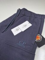 CP COMPANY 045A DIAGONAL RAISED FLEECE SWEATPANTS IN NAVY / 888   -   Large / w34” - Image 2