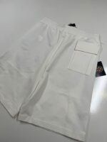 CP COMPANY METROPOLIS 015A PERTEX STRETCH FLEECE MIXED CARGO SHORTS IN WHITE - Image 6