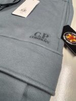 CP COMPANY 045A DIAGONAL RAISED FLEECE SWEATPANTS IN BLUE - Image 4