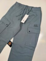 CP COMPANY 045A DIAGONAL RAISED FLEECE SWEATPANTS IN BLUE - Image 6