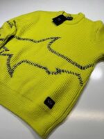 Paul & Shark Chunky Rib virgin wool 1/4 Zip pullover in bright green  -   Small / 21” P2P - Image 2