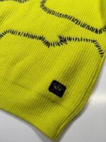 Paul & Shark Chunky Rib virgin wool 1/4 Zip pullover in bright green  -   Small / 21” P2P - Image 4