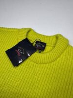 Paul & Shark Chunky Rib virgin wool 1/4 Zip pullover in bright green  -   Small / 21” P2P - Image 5