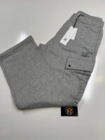 CP COMPANY 045A DIAGONAL RAISED FLEECE SWEATPANTS IN HEATHER GREY