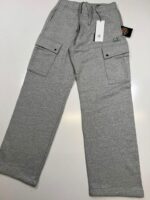 CP COMPANY 045A DIAGONAL RAISED FLEECE SWEATPANTS IN HEATHER GREY - Image 5