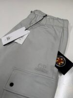CP COMPANY 045A DIAGONAL RAISED FLEECE SWEATPANTS IN GREY - Medium / w32” - Image 2
