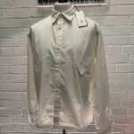 C.P. Company 026A Men's Metropolis Gabardine Longsleeve Shirt in white -  Large / P2P  22.5”