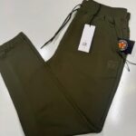 CP COMPANY METROPOLIS 034A STRETCH FLEECE MIXED JOGGING PANTS IN GREEN  • Medium / W32”