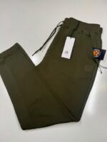 CP COMPANY METROPOLIS 034A STRETCH FLEECE MIXED JOGGING PANTS IN GREEN  • Medium / W32”