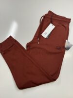 CP COMPANY 100B JOGGING PANT IN COTTON DIAGONAL FLEECE - SABRE BRONZE BROWN