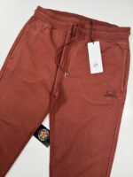 CP COMPANY 100B JOGGING PANT IN COTTON DIAGONAL FLEECE - SABRE BRONZE BROWN - Image 5