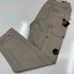 CP COMPANY cotton/linen cargo pants in Vintage Khaki  -  Size 48 / W32”/L32”