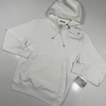 C.P. COMPANY 366A Metropolis Series Diagonal stretch Fleece Hooded Sweatshirt in White  -  XS  / 19.5” P2P