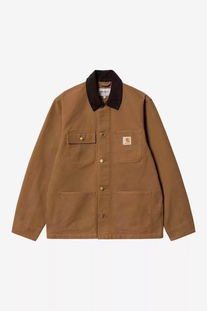 img_4328-2 Carhartt WIP Michigan Rinsed Chore Coat - Hamilton Brown / Tobacco - Image 1