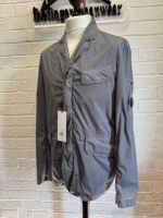 C.P. COMPANY 183A NYCRA BLAZER JACKET IN SMOKED PEAR GREY - Large / p2p 22” - Image 6