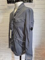 C.P. COMPANY 183A NYCRA BLAZER JACKET IN SMOKED PEAR GREY - Large / p2p 22” - Image 8