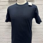 CP COMPANY 148A MERCERIZED JERSEY TWISTED EMBROIDERY T-SHIRT - NAVY - XS. / P2P 19”
