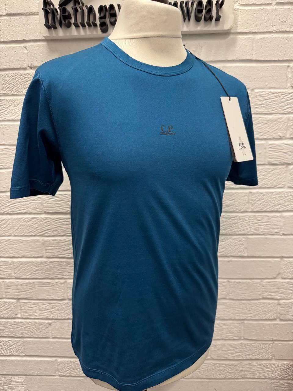 img_8323-3 CP Company 088A Mercerized Light Jersey 70/2 T-Shirt -Petrol Blue - XS. / 18.5” P2P - Image 1