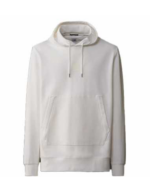 C.P. COMPANY 366A Metropolis Series Diagonal stretch Fleece Hooded Sweatshirt in White  -  XS  / 19.5” P2P - Image 9